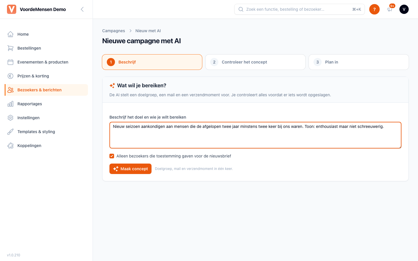 Stap 1: beschrijf je doel