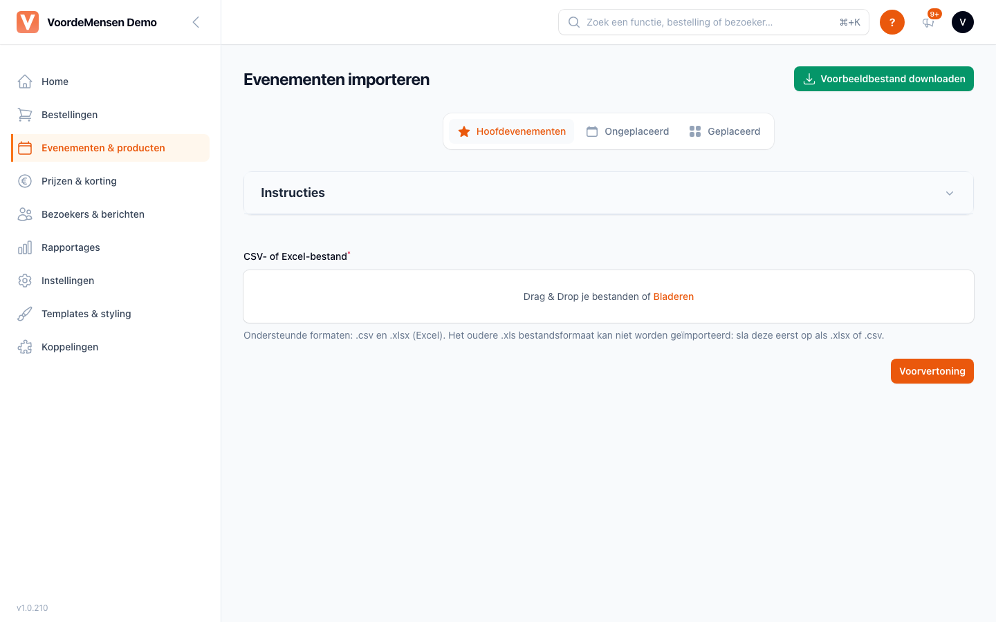 Importeren via CSV