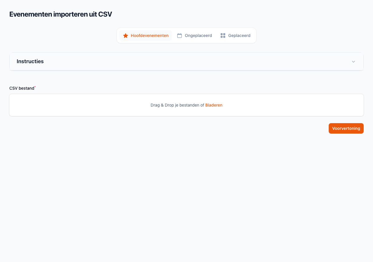 Importeren via CSV