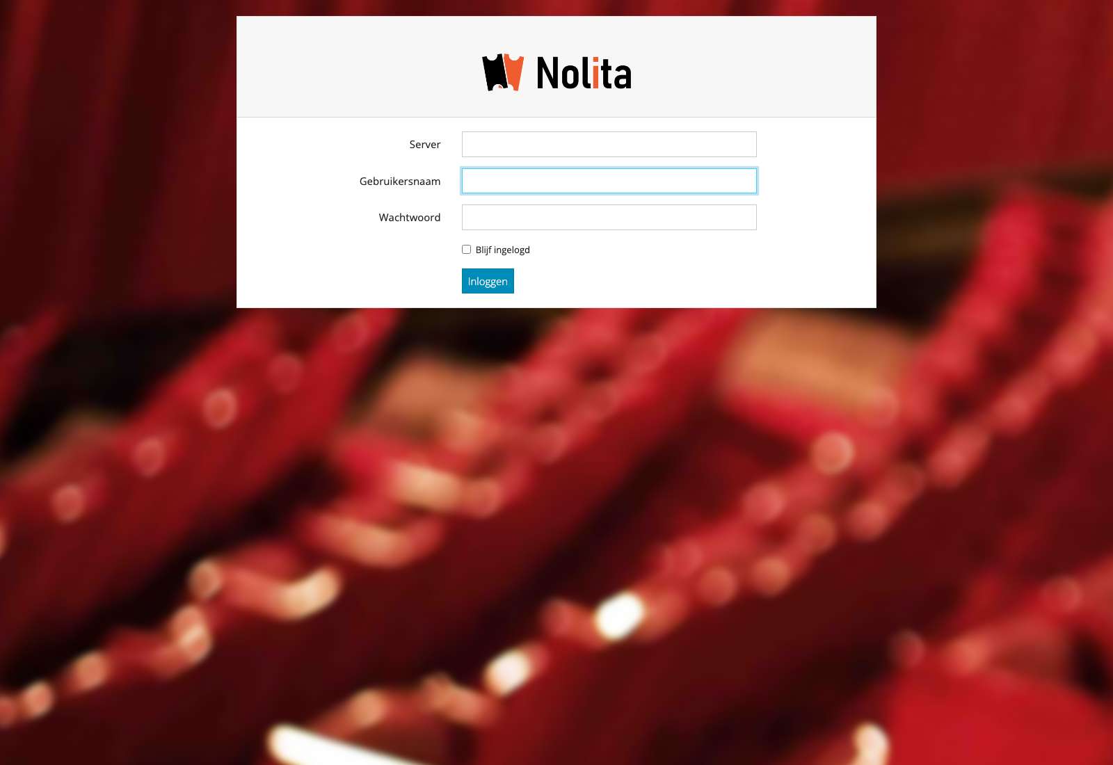 Login via root-URL met Server-veld