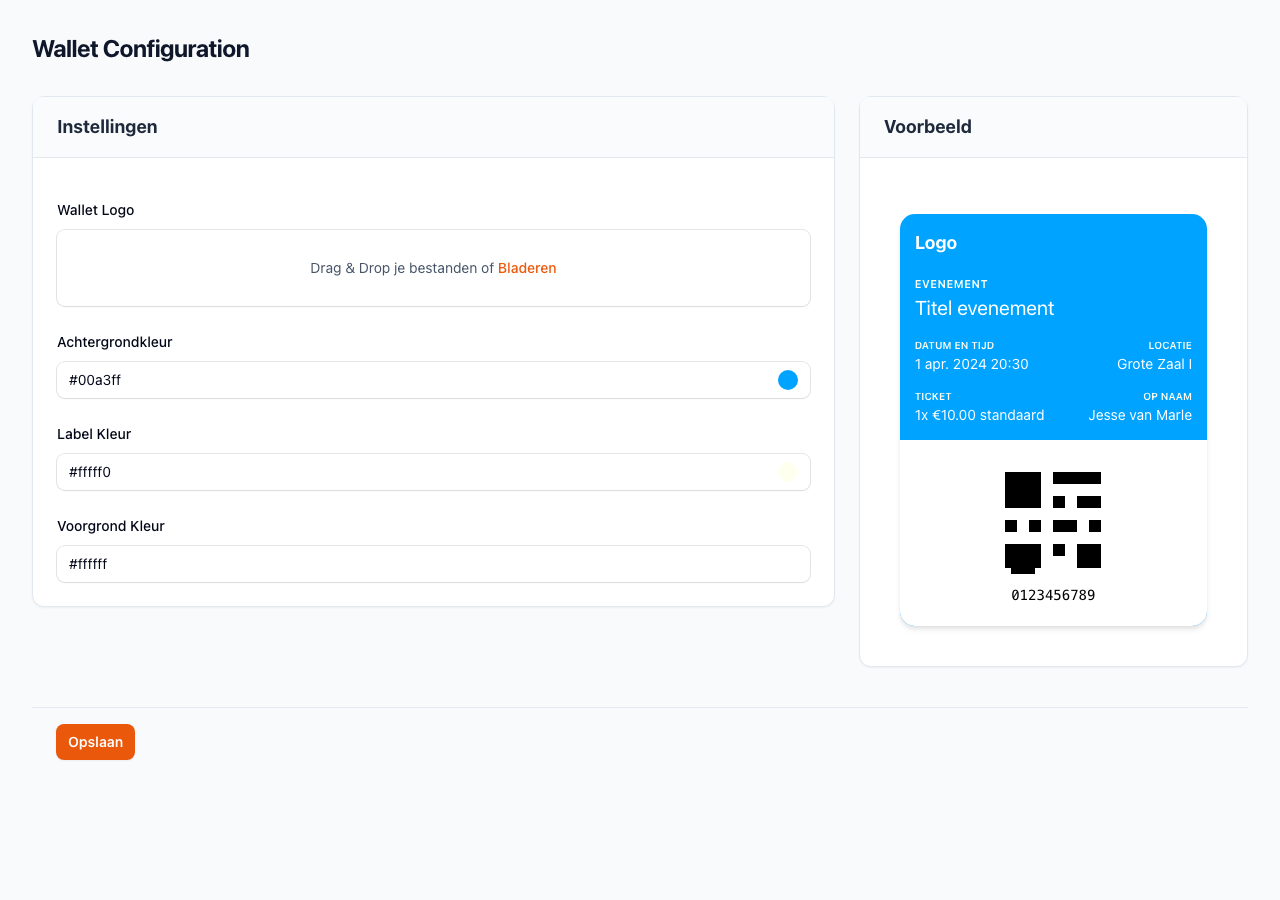 Wallet Configuration