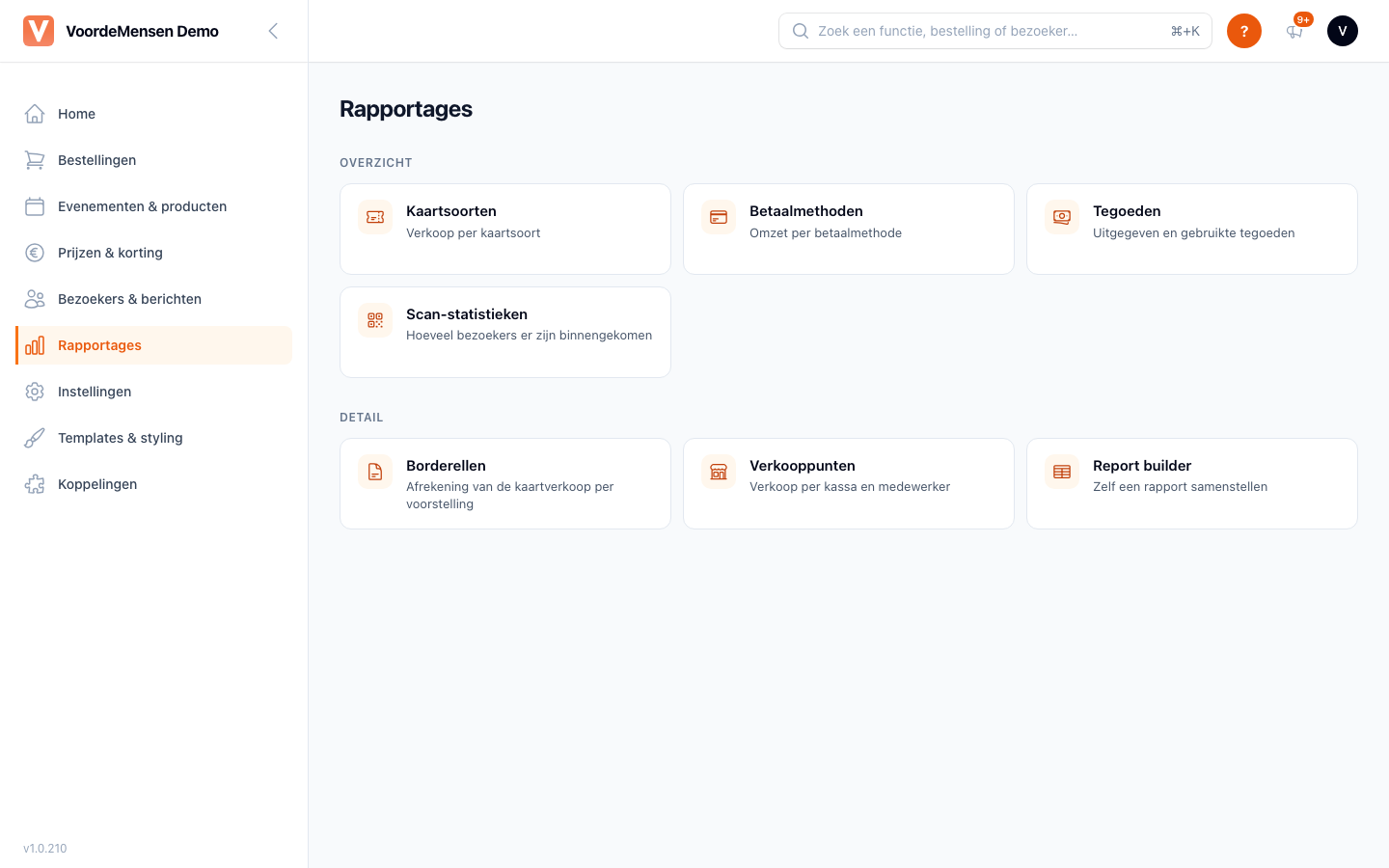 Tegelpagina Rapportages