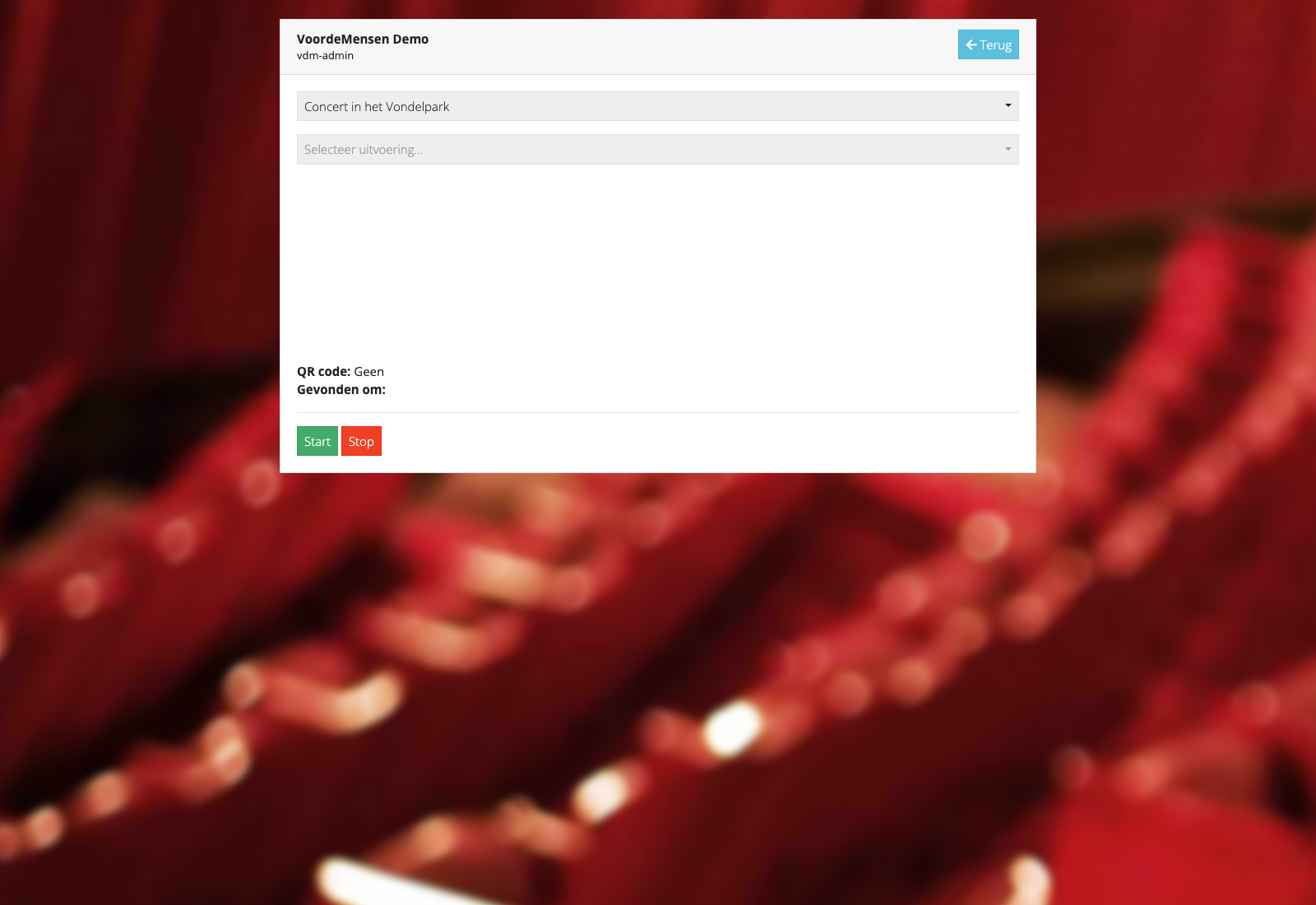 Na event-keuze verschijnt sub-event dropdown
